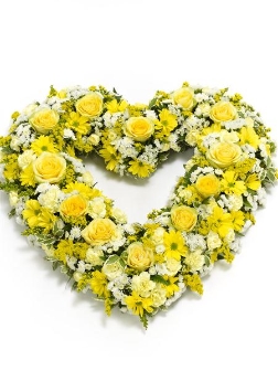 Loose Yellow and White Heart