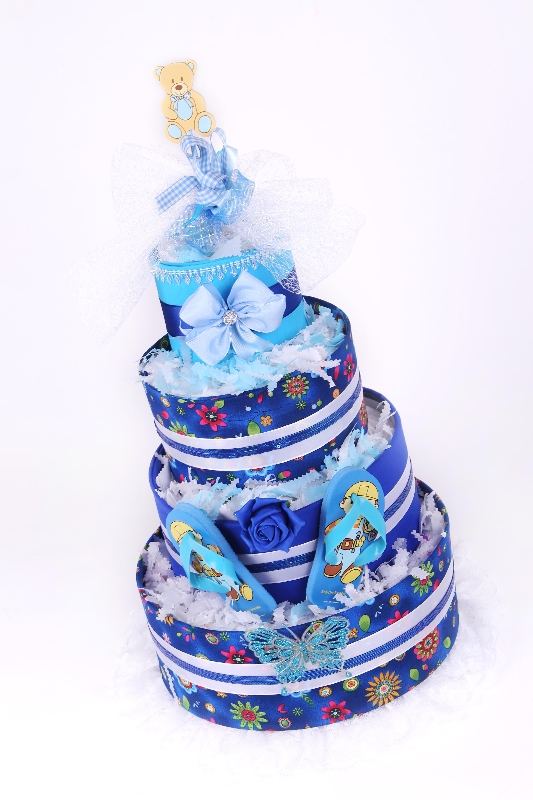 Blue Sky Four tier Nappy Cake