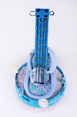 Blue Guitar Nappy Cake