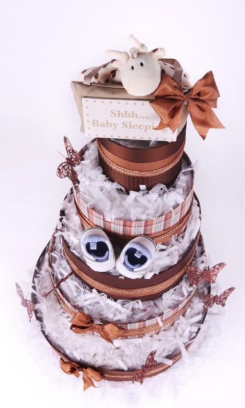 Chocolate 5 Tier Nappy Cake