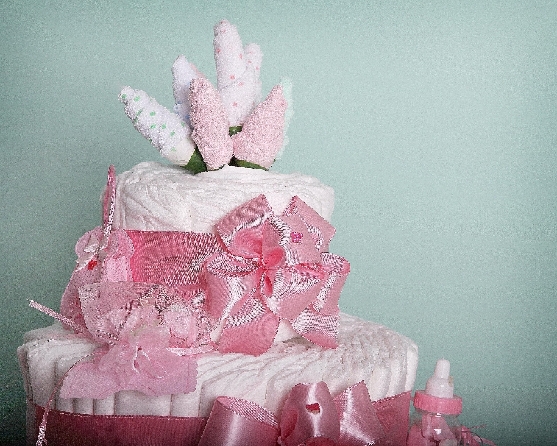 Pink Princesa Tree  tier  Luxury Nappy cake