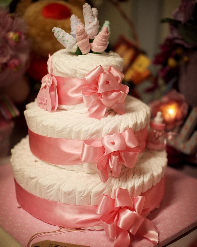 Pink Princesa Tree  tier  Luxury Nappy cake