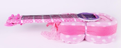 Pink Guitar Nappy Cake