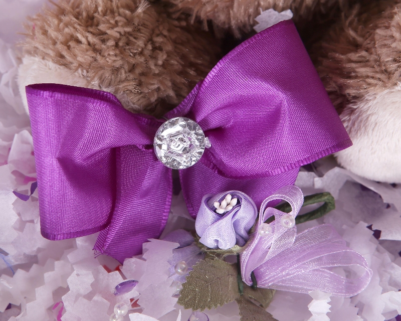 One tier  Luxury  Purple Delight Floral Nappy Cake