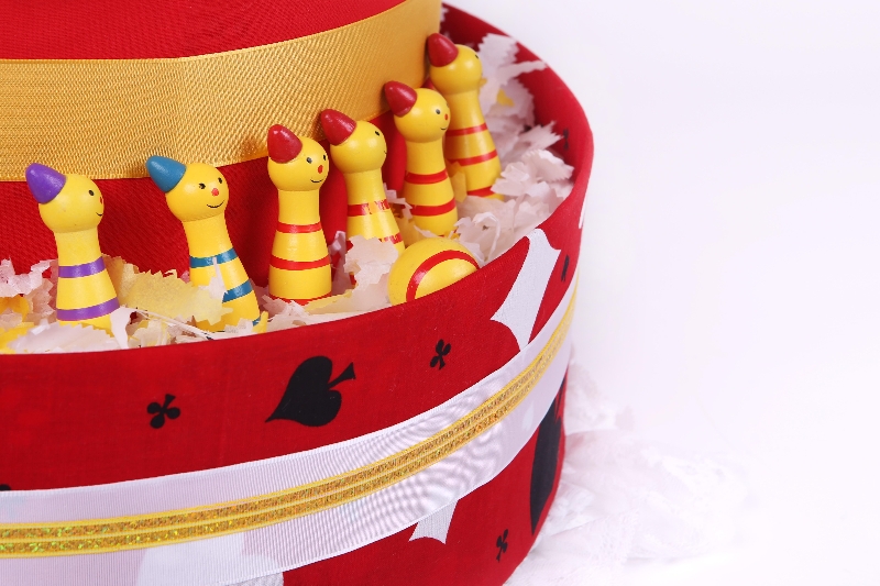 Four Tiers  Love to Play Red Nappy  cake