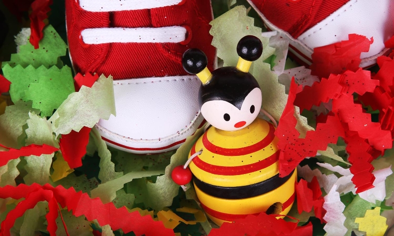 One tier Duo  Bumble Bee Red  Nappy  cake