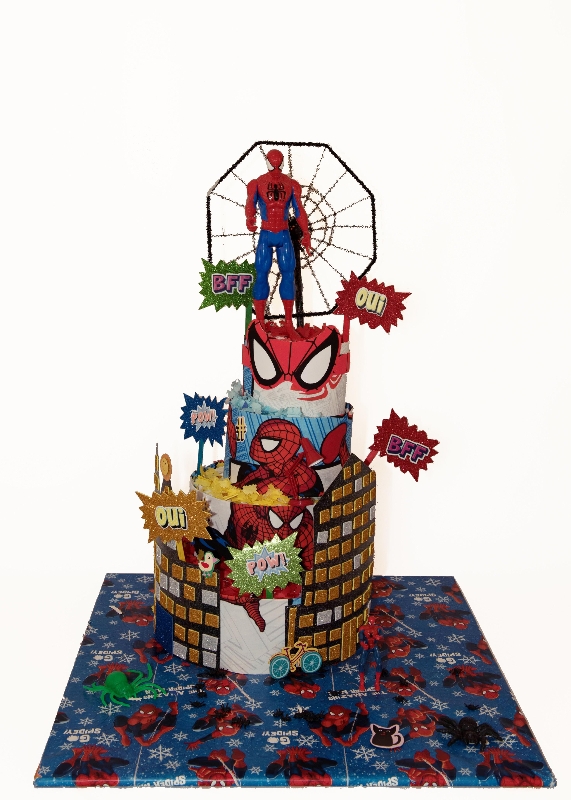 Spiderman Baby Boy Nappy Cake