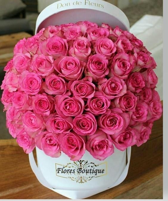 Hat Box Sweet Avalanche Roses