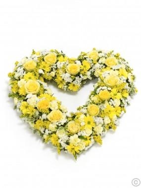 Loose Yellow and White Heart