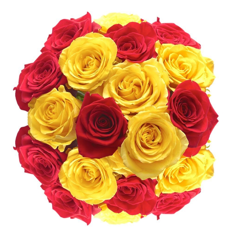 Yellow and Red Rose Bouquet