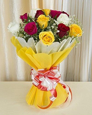 Colourful  Mixed Roses Bouquet