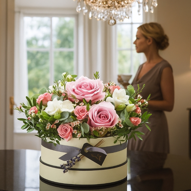 Elegant Pink Hat Box