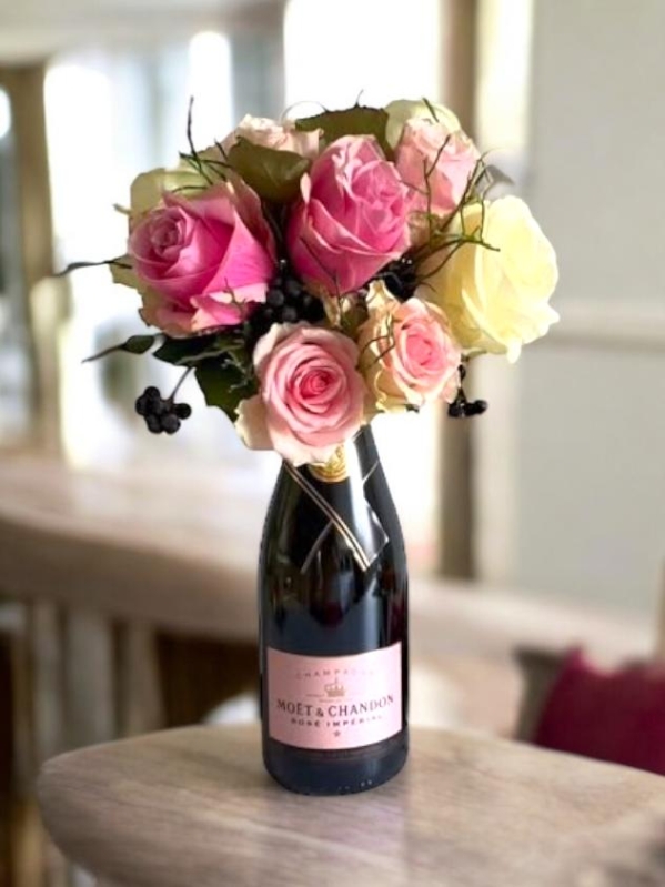 Floral Elegance Wine Bouquet