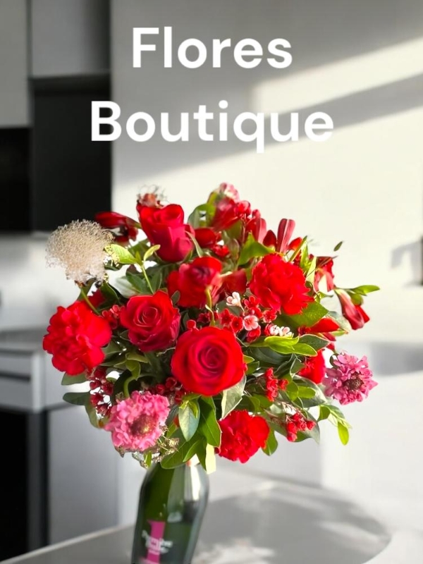 Floral Elegance Wine Bouquet