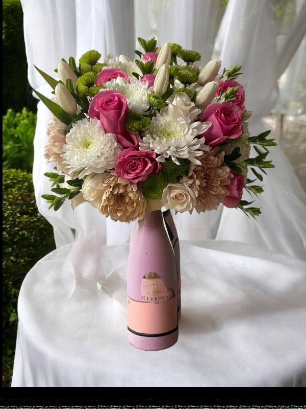 Floral Elegance Wine Bouquet