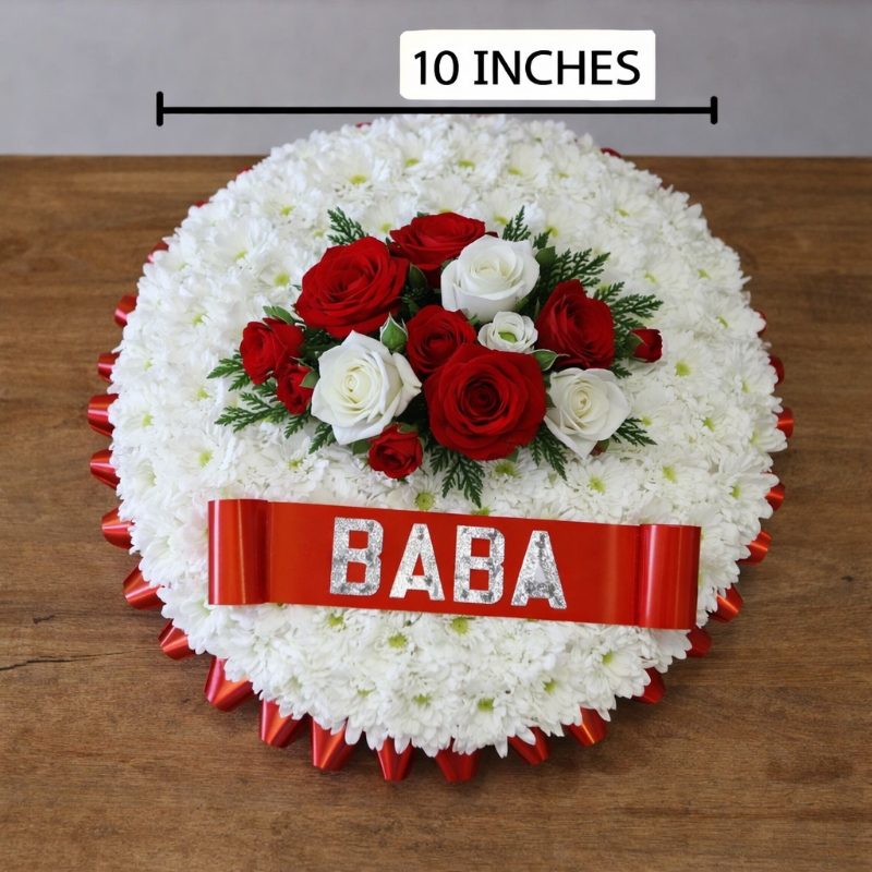Classic Red & White Lettered Posy Pad