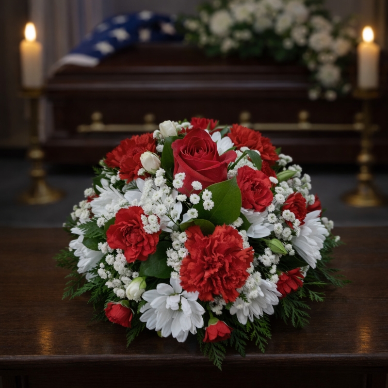 Classic Red & White Loose Posy