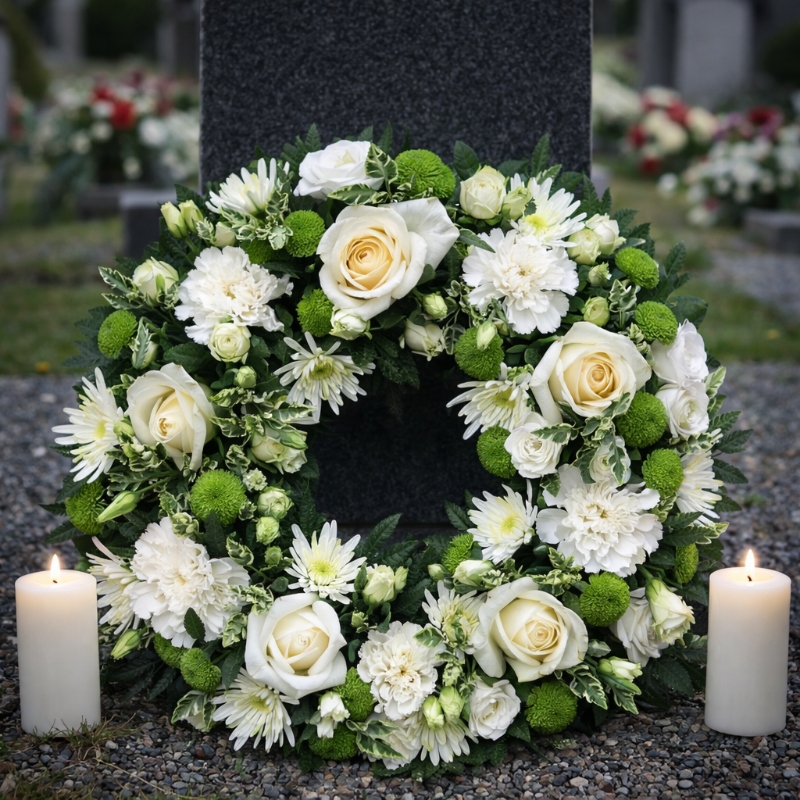 Eternal Peace White Wreath