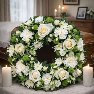 Eternal Peace White Wreath
