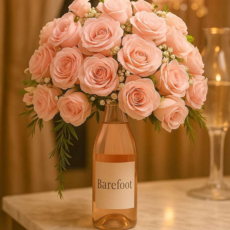 Floral Elegance Wine Bouquet