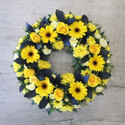 Golden Remembrance Funeral Wreath