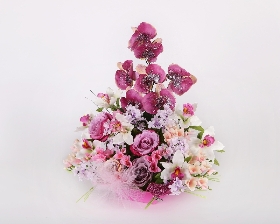 Pink Artificial Butterfly Blossom Bouquet