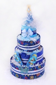 Blue Sky Four tier Nappy Cake