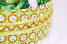 Green Nappy Cake Grasshopper Five Tier