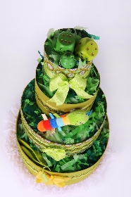 Green Nappy Cake  Grasshopper Four Tier