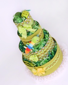 Green Nappy Cake  Grasshopper Four Tier