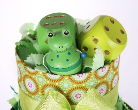 Green Nappy Cake  Grasshopper Four Tier