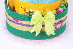 Green Nappy Cake Four Tier