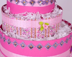 Chica Rosada Five tier  Luxury Baby Girl Nappy cake