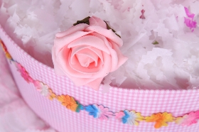 Get well One Tier Pink Luxury Nappy cake
