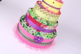 Five tiers Purple HIPPO  Nappy Cake theme