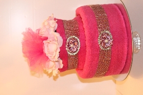 Pink Towel cake