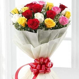 Colourful  Mixed Roses Bouquet