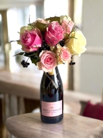 Floral Elegance Wine Bouquet