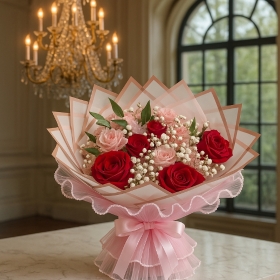 Blush & Rouge Elegance Bouquet