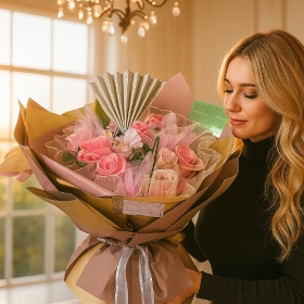 Chic Pink Bloom Bouquet