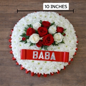 Classic Red & White Lettered Posy Pad
