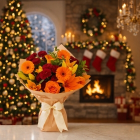 Festive Glow Christmas Bouquet
