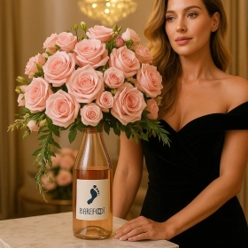 Floral Elegance Wine Bouquet
