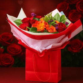 “Radiance Gift Bag Bouquet”