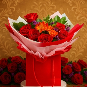 “Radiance Gift Bag Bouquet”