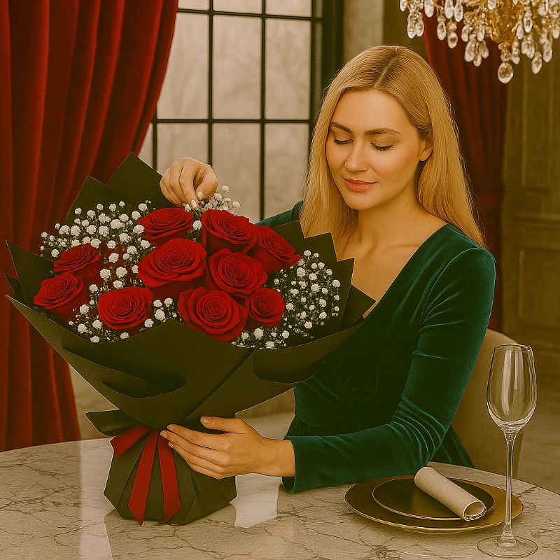 Life of Red Roses Bouquet