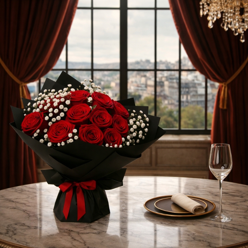 Life of Red Roses Bouquet