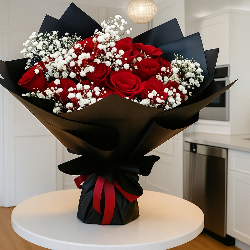 Life of Red Roses Bouquet
