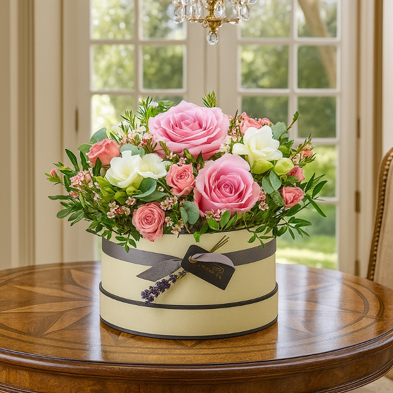 Elegant Pink Hat Box