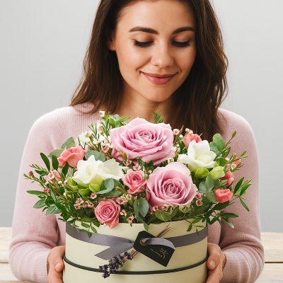 Elegant Pink Hat Box
